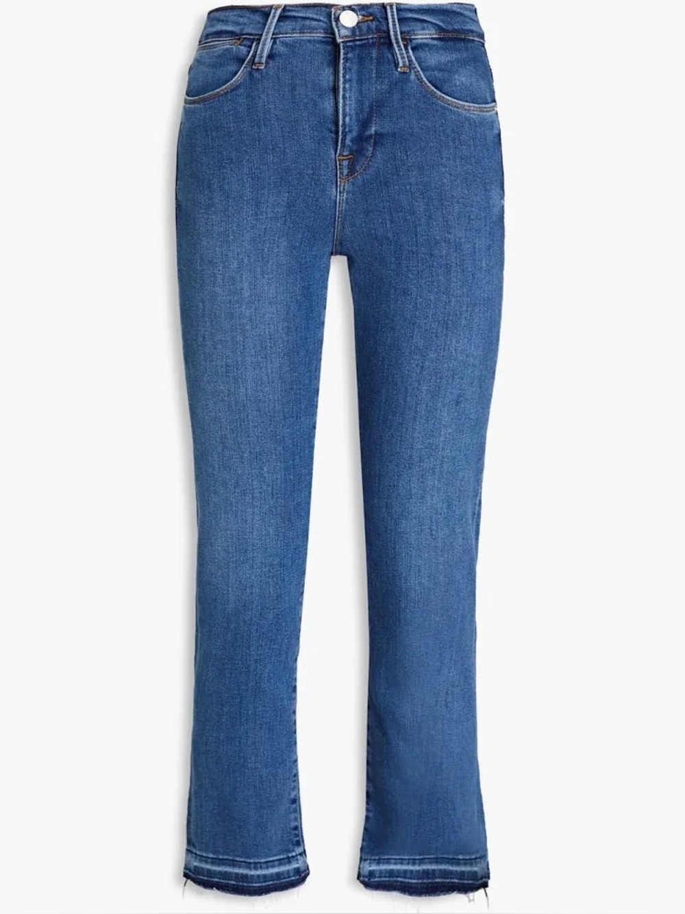 Frame Denim Le High cropped high-rise straight-leg jeans Size 30 - Picture 4 of 10